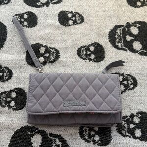 Vera Bradley Charcoal Quilted Wristlet